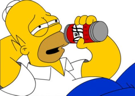 homero tomando cerveza